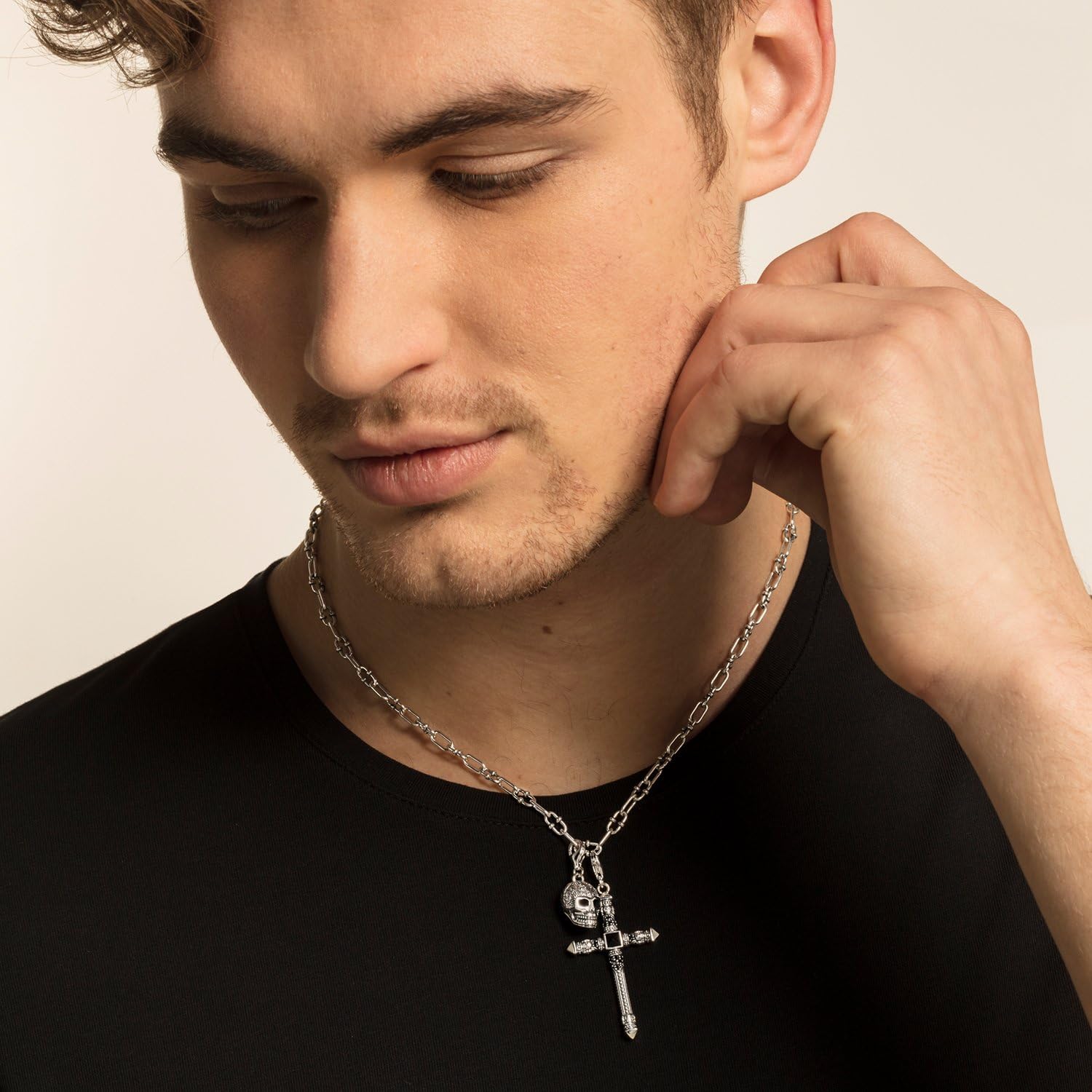 Thumbnail 1 de THOMAS SABO Totenkopf-Charms-Kollektion Charm aus 925er Sterlingsilber mit Karabinerhaken
