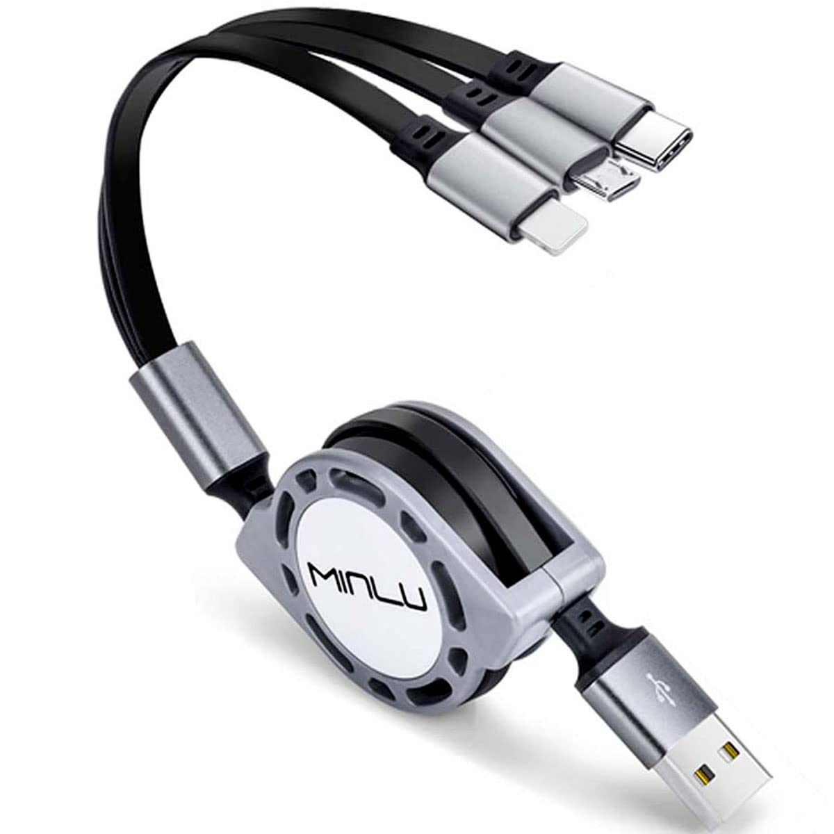 Detalle de Minlu Einziehbares Multi USB Kabel 1,2M