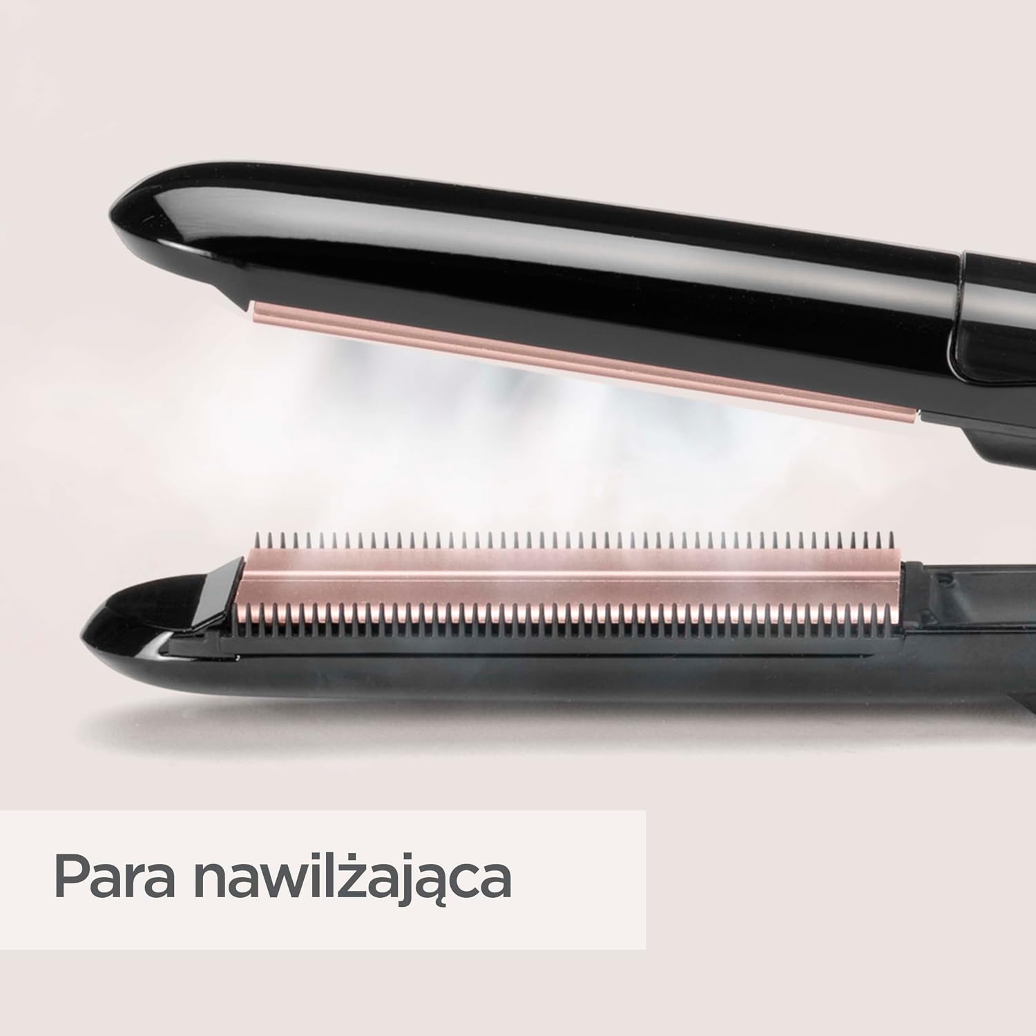 Detalle 2 de BaByliss ST493E Steam Smooth – parowa prostownica z ceramicznymi płytkami XL 39 mm