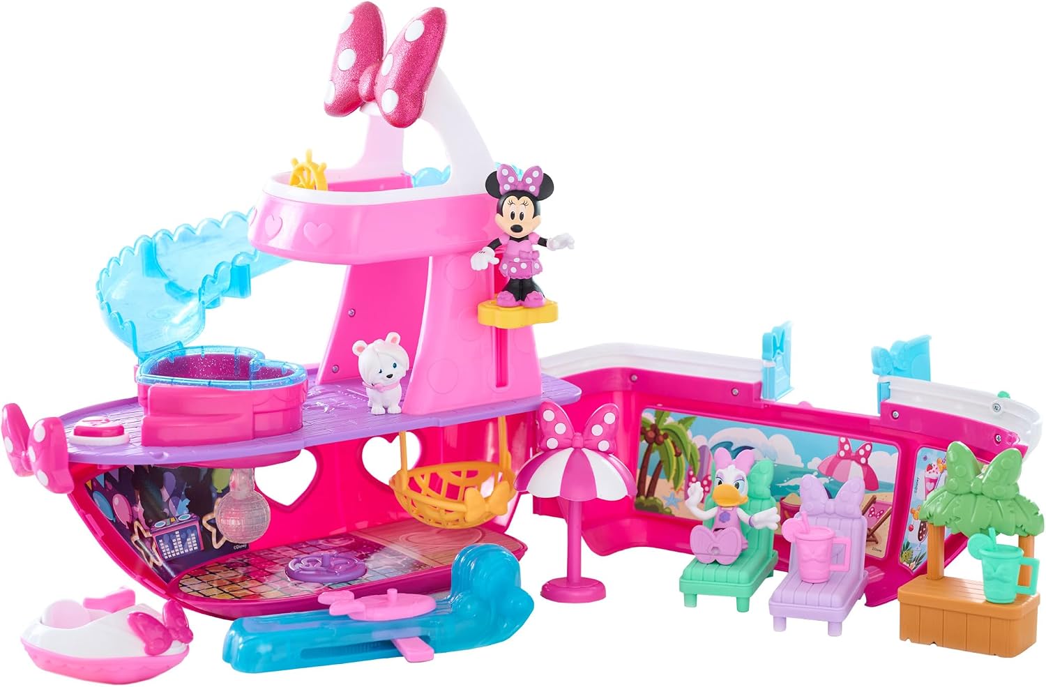 Detalle 2 de Just Play 88952 Disney Junior Minnie Mouse jachtspeelset met geluid en licht