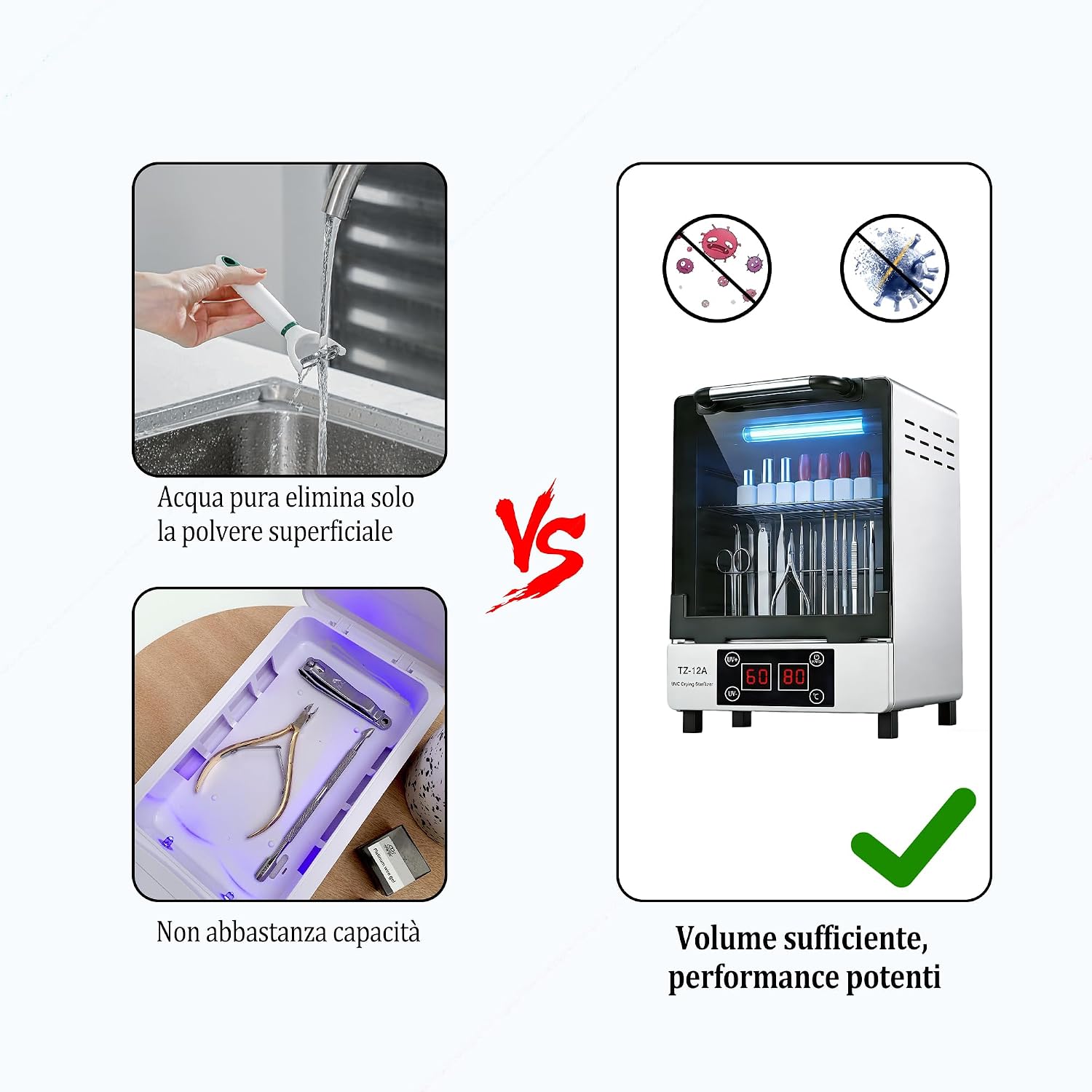 Thumbnail 5 de Henlivy Sterilizzatore UV e Autoclave a Doppia Funzione: Disinfezione 99% + Asciugatura