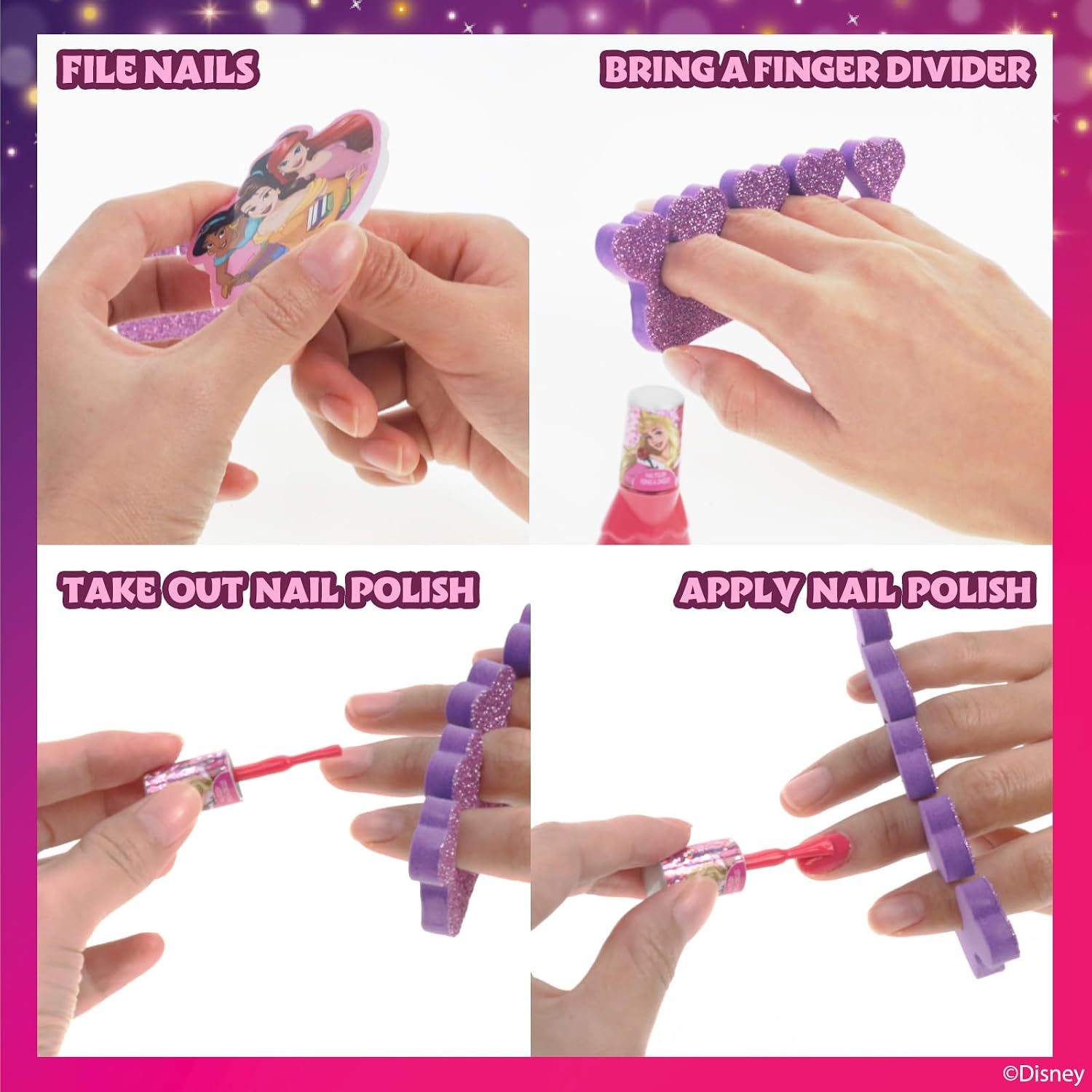 Detalle 2 de Townley Girl Disney Princess 15 Piece nail set