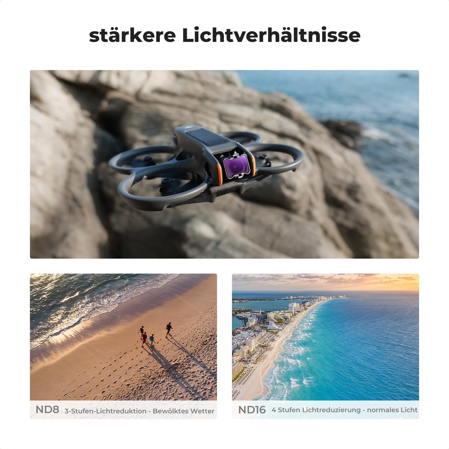 Thumbnail 2 de K&F CONCEPT Avata 2 ND Filter Set – 3er Kit (ND8, ND16, PL) für DJI Avata 2