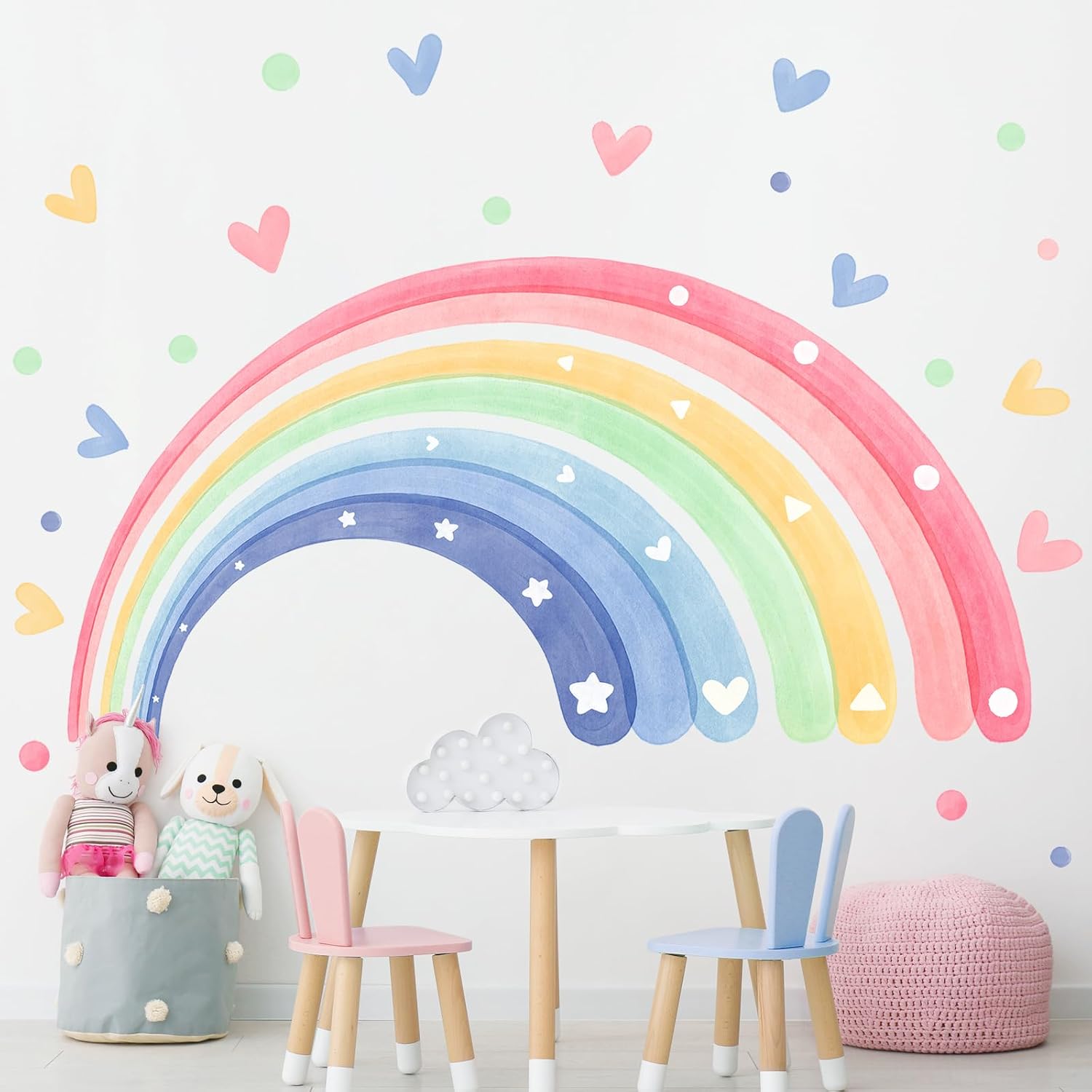 Detalle de Supzone Regenbogen Wandtattoo 180x102 cm