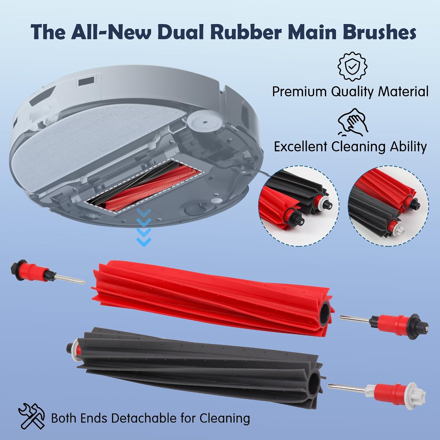 Detalle de VIEWALL S8 MaxV Ultra Accessory Kit for Roborock Vacuum Cleaner