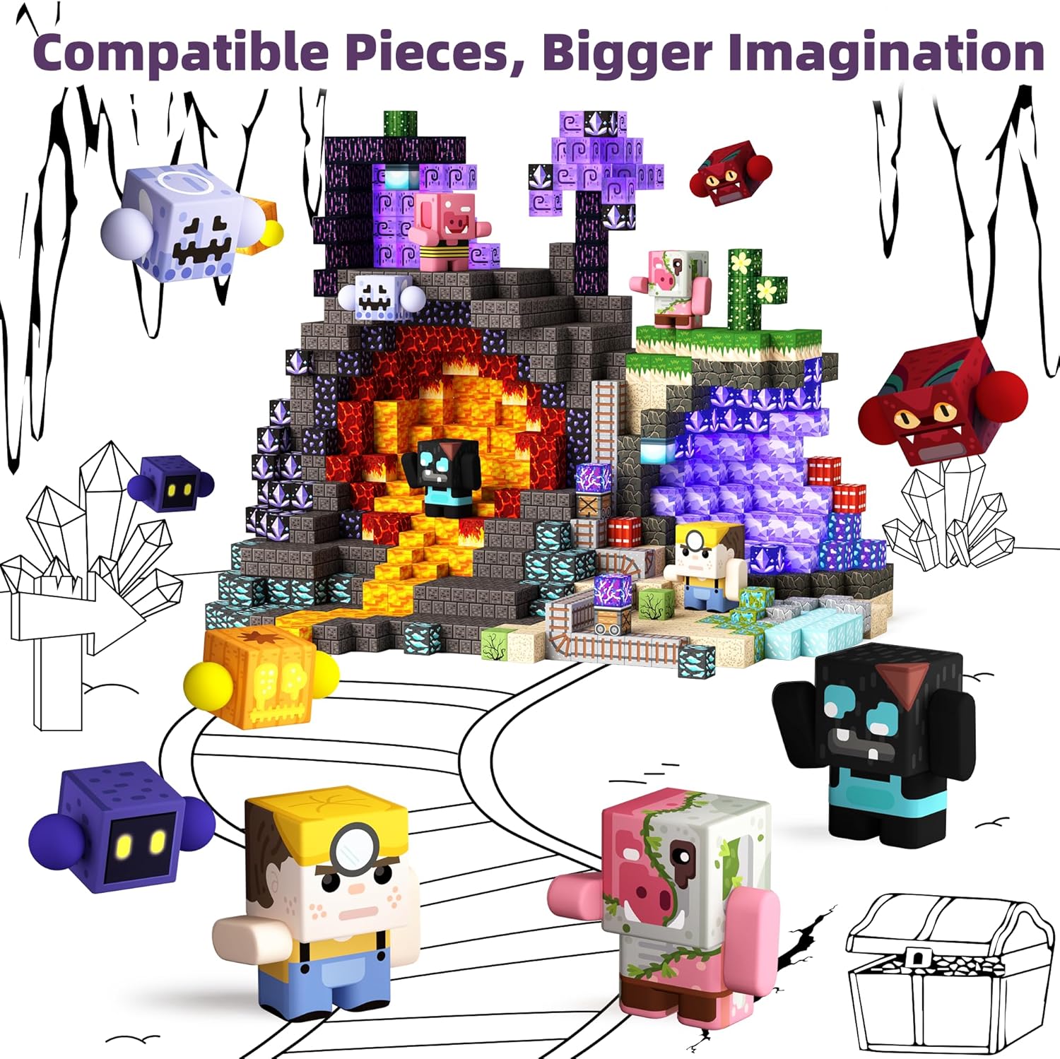 Detalle de GobiDex 8PCS Magnetic Action Figures for Ages 3+