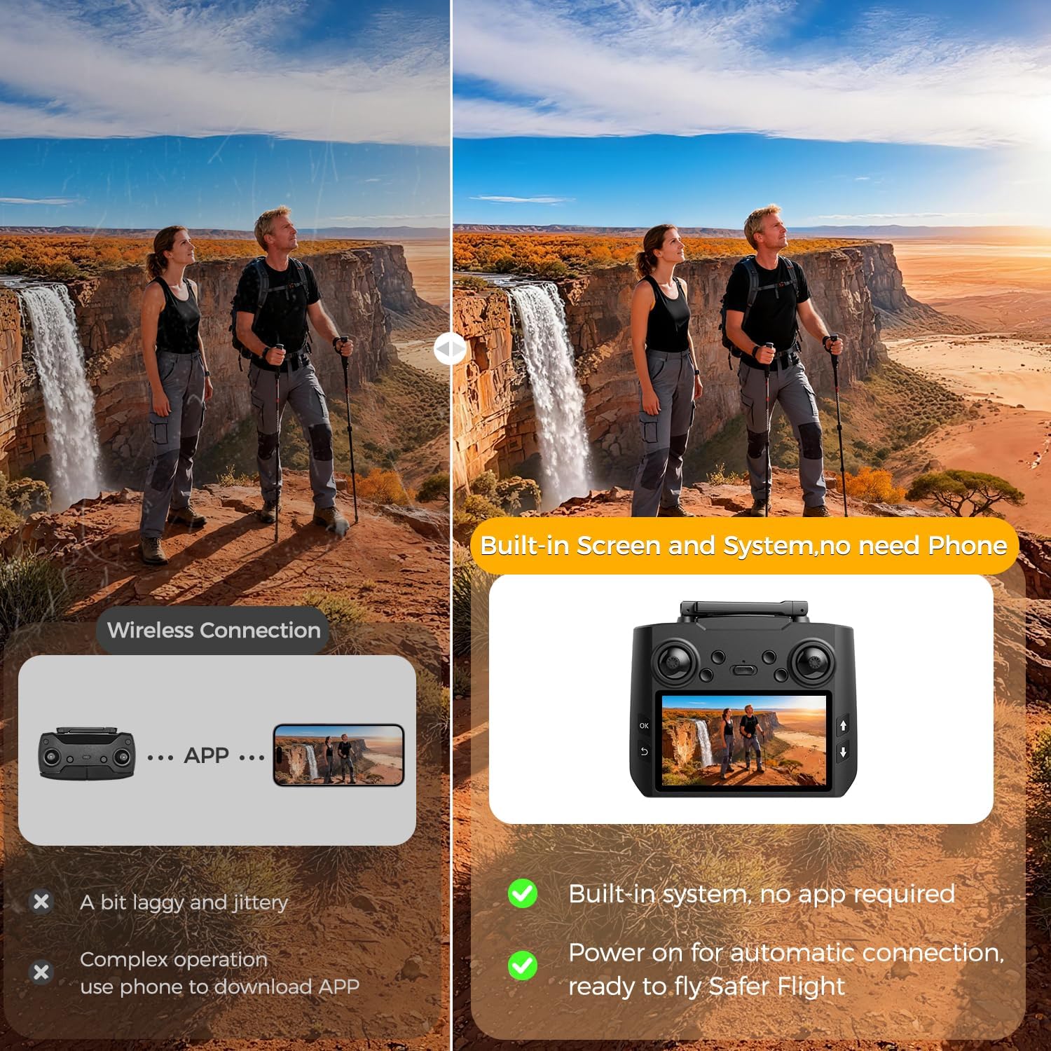 Detalle de Drones K24 1080P camera quadcopter with 130° lens