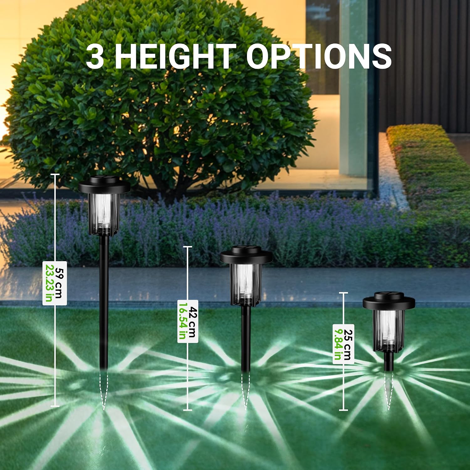Thumbnail 5 de Solpex Solar Lights Outdoor 6-Pack LED Garden Pathway Lights (Cold White, Waterproof IP65)