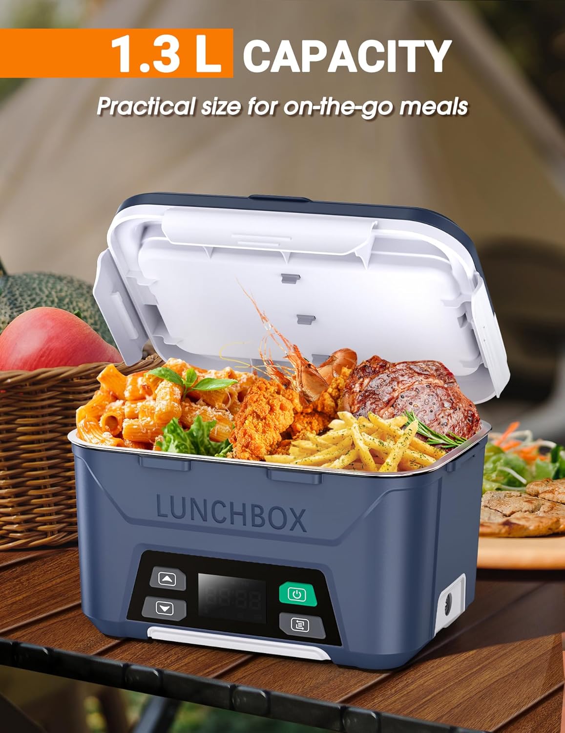 Detalle 2 de Docusvect Rechargeable Heated Lunch Box 1.3L 🍱