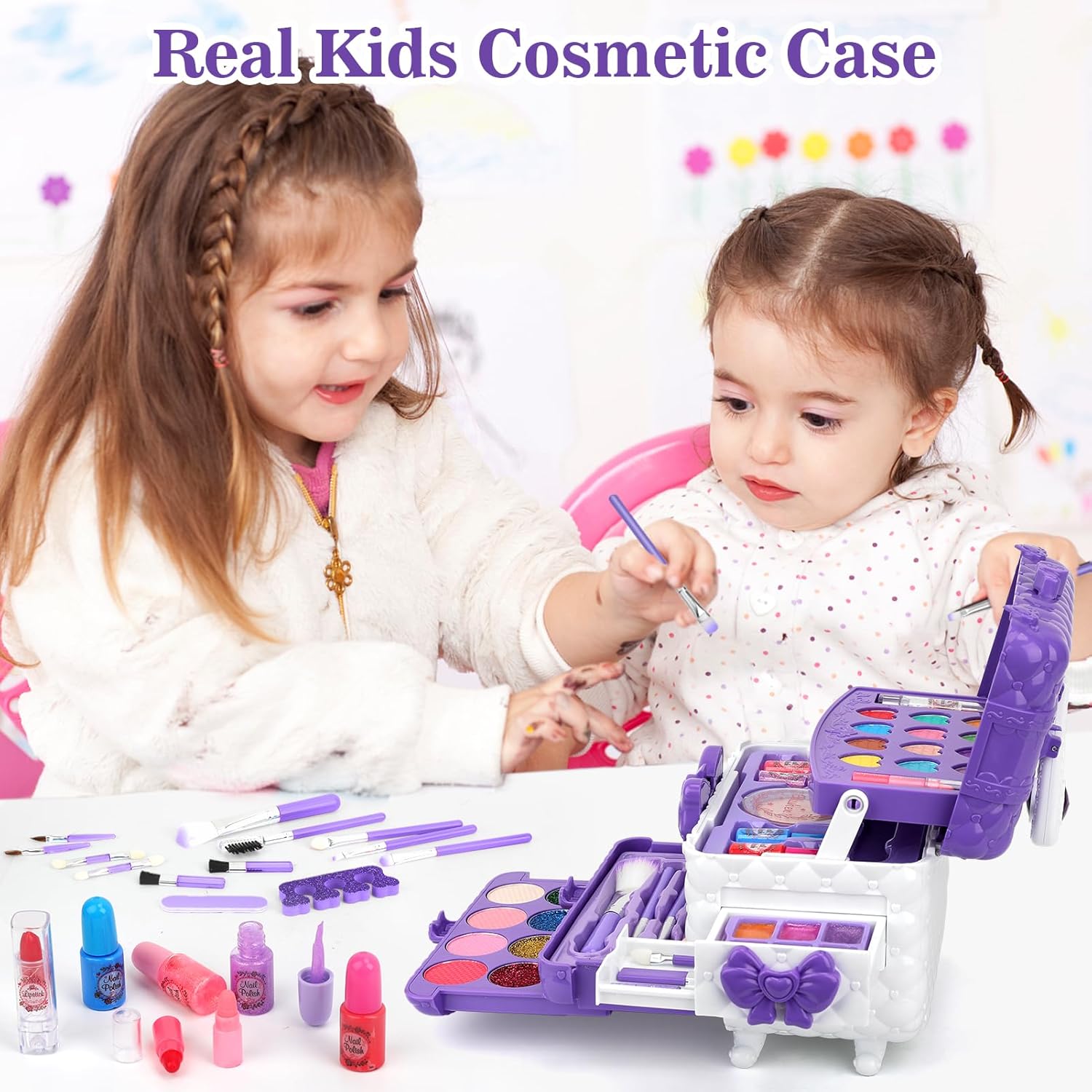 Detalle 2 de Maquillaje para Niñas 55 Pcs lavable