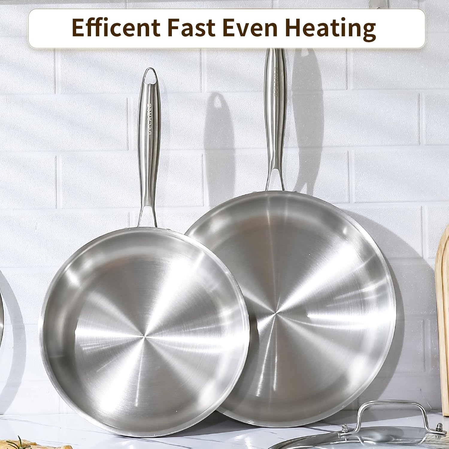 Detalle 2 de DELARLO Kitchen Whole Body Tri-Ply 12-inch Frying Pan