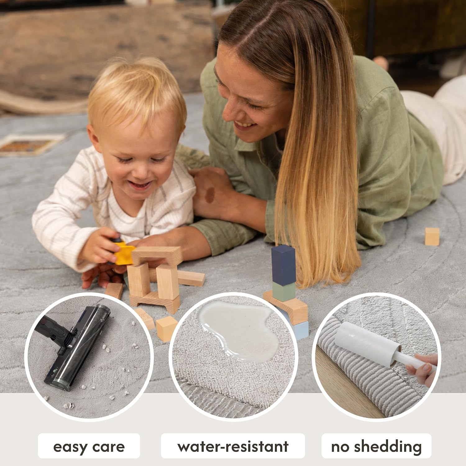 Detalle de Hakuna Matte CloudRise HM-CP3D-200-150-GAG Play Mat, Gray, 60" x 80" x 1