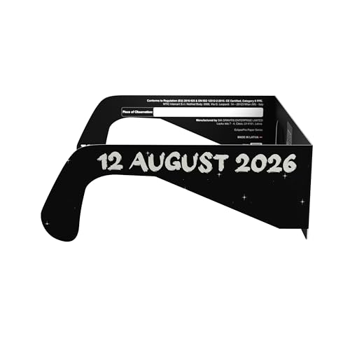 Detalle de Absolute Eclipse Lunettes Eclipse Solaire 2026 – Pack de 10, ISO 12312-2, CE, Design Swing