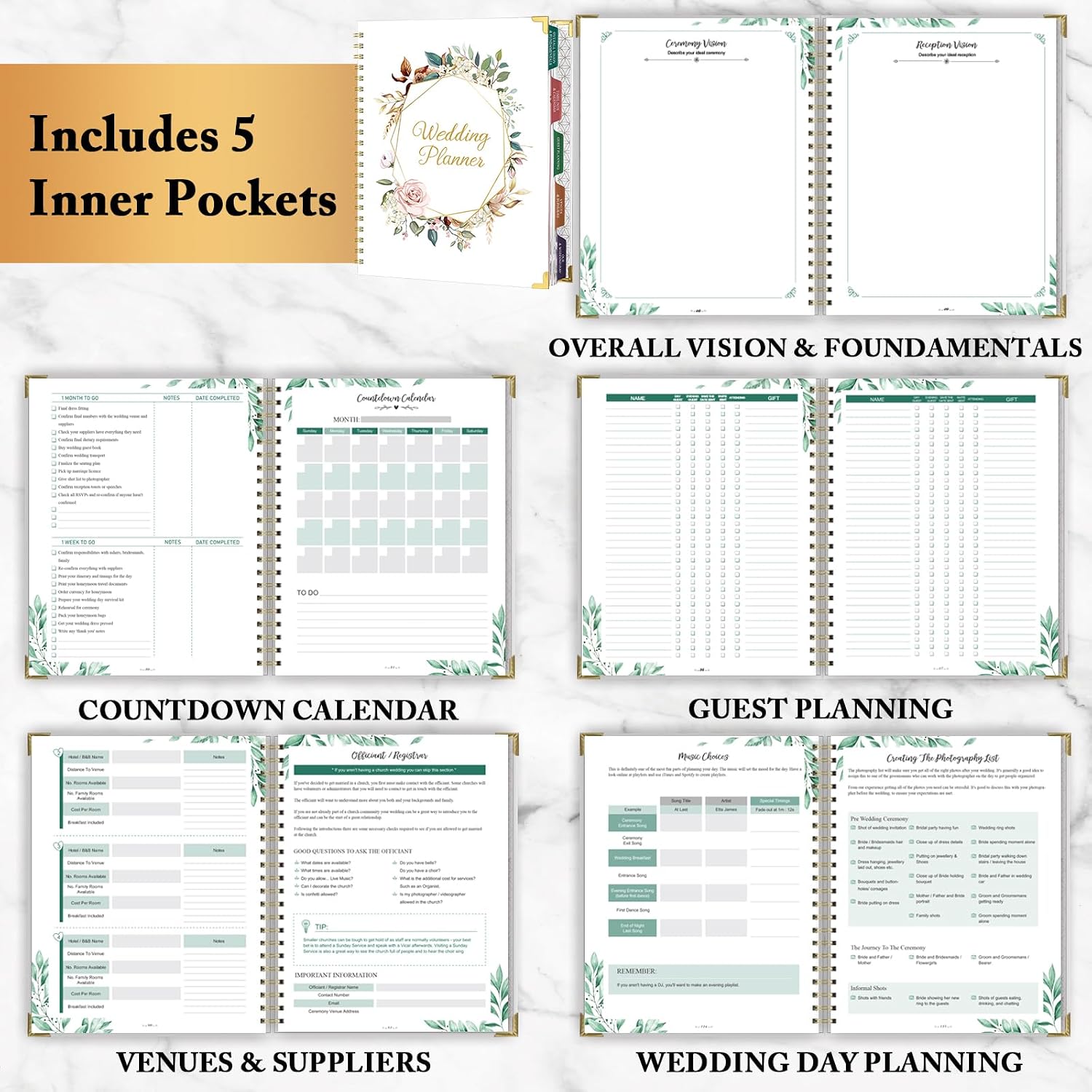 Detalle 2 de Wedding Planner Book 9" x 11.9" Hardcover