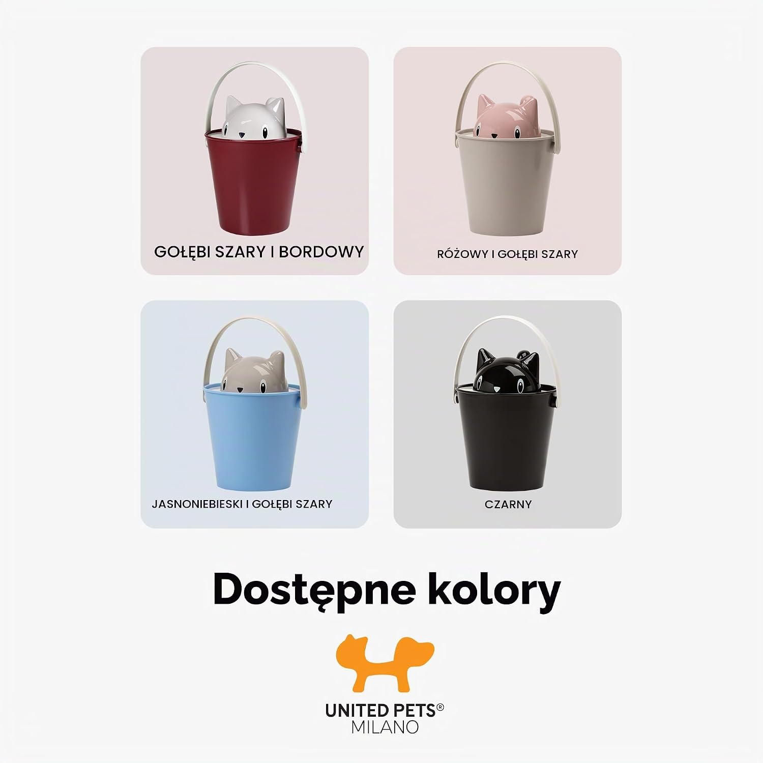 Detalle 2 de United Pets Crick – pojemnik na karmę dla kotów 4 l z łopatką