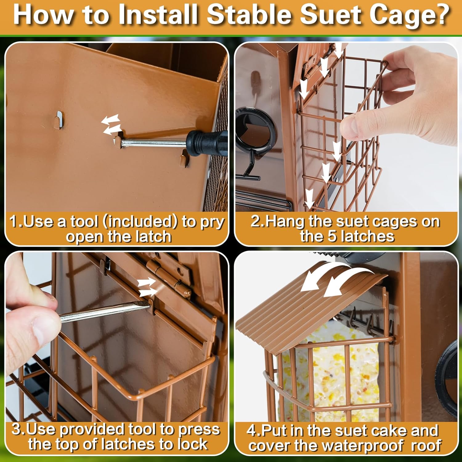 Thumbnail 3 de SIOTMERA Bird Feeders Hanging 4LB
