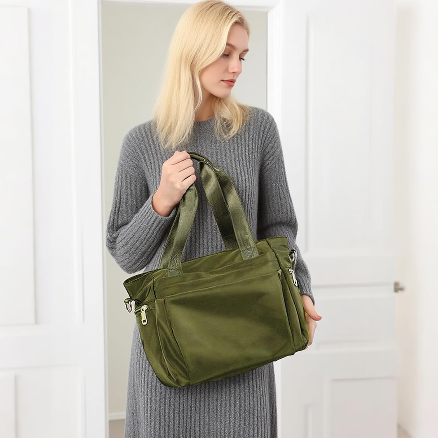 Detalle 2 de ModaZeal Women's Tote Handbags: Casual Shoulder Bag with Zip Top Handle for Work, School and Everyday Use