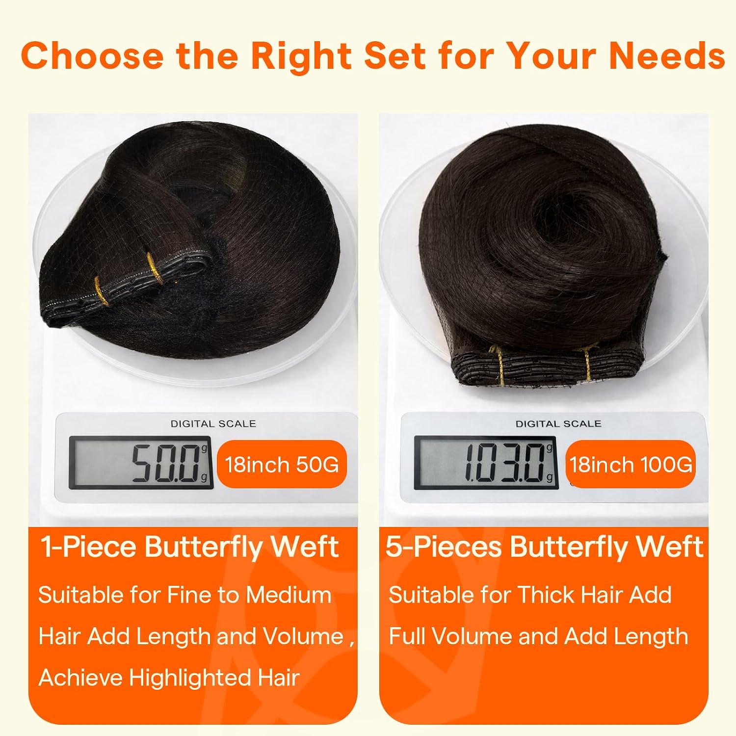 Detalle de Full Shine Butterfly Weft Human Hair Extensions 22 Inch, 100g, 5 Pieces — Brown Ombre Honey Blonde