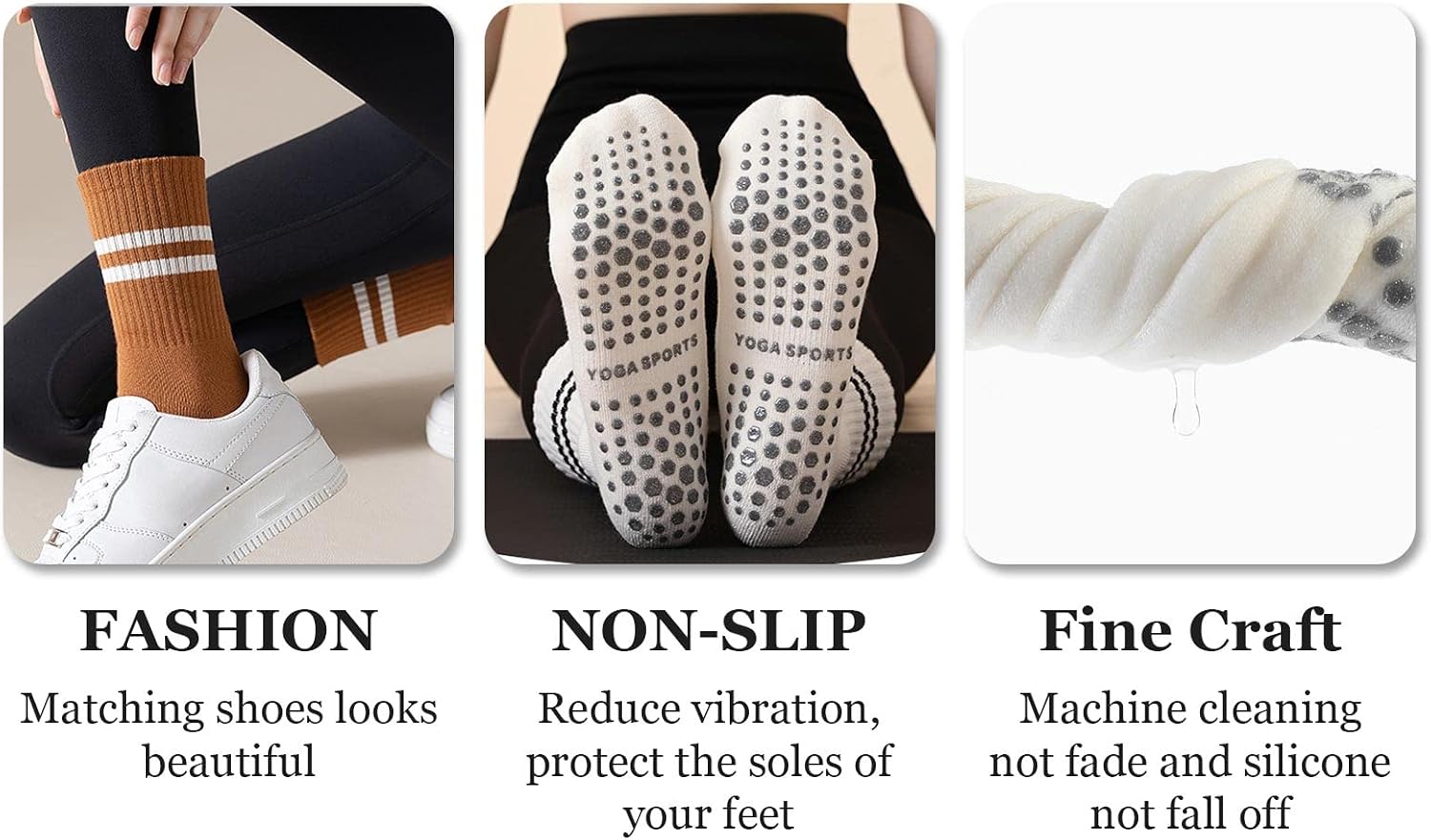 Detalle 2 de Flydo Pilates Grip Socks One Size