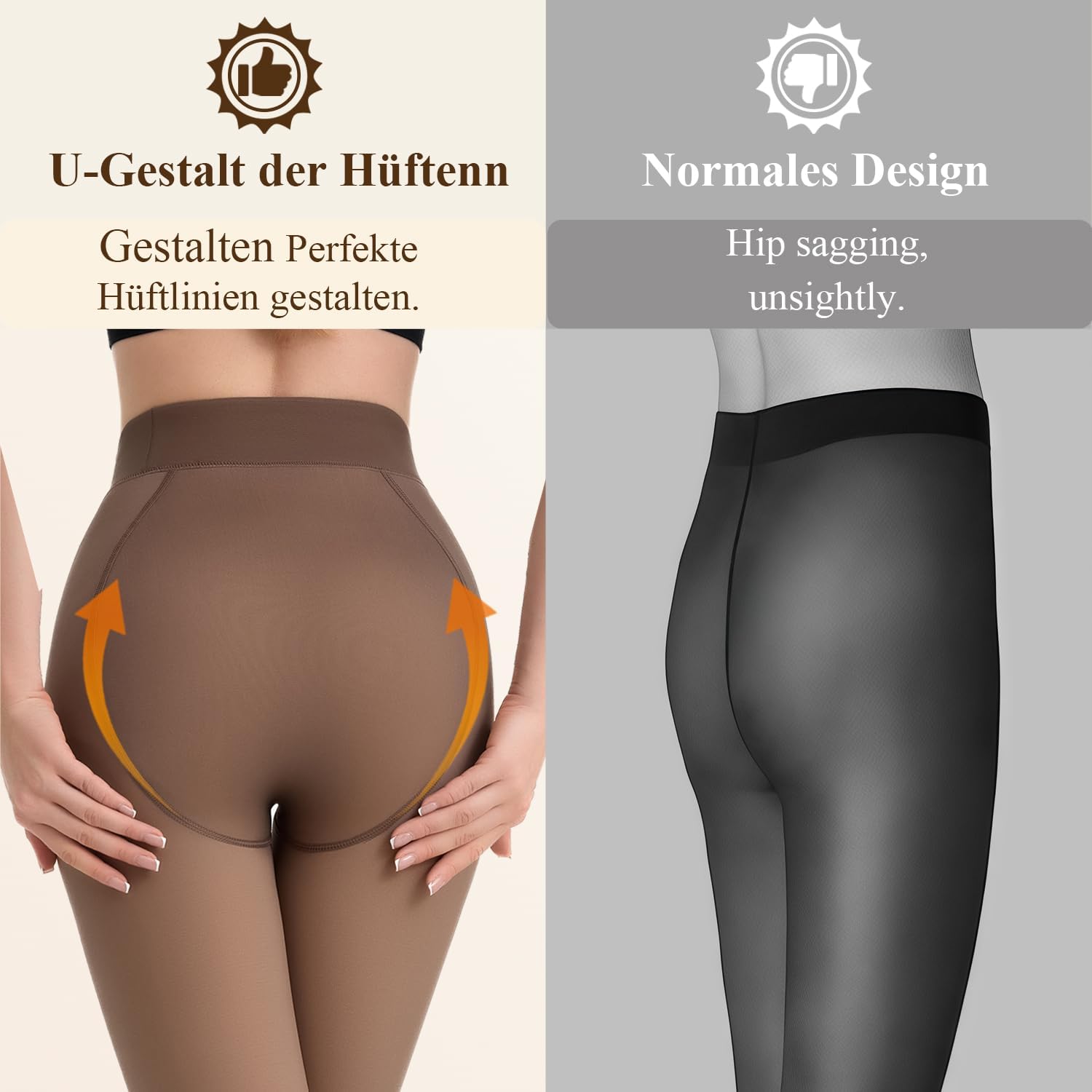 Detalle 2 de BTkviseQat Thermostrumpfhose 220g für Winter