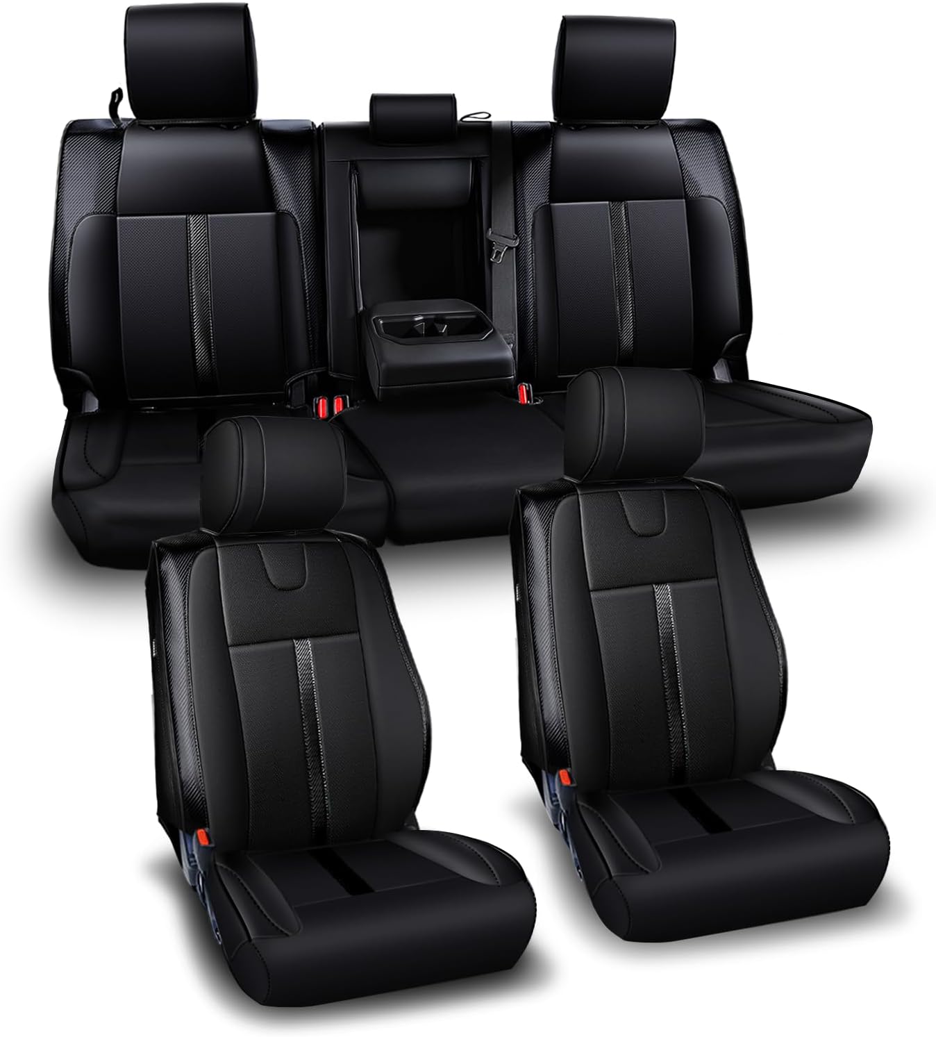 Thumbnail 6 de Carlimeki Leather Seat Covers for Toyota Tundra CrewMax (2022–2027) – Custom Fit, Premium Faux Leather
