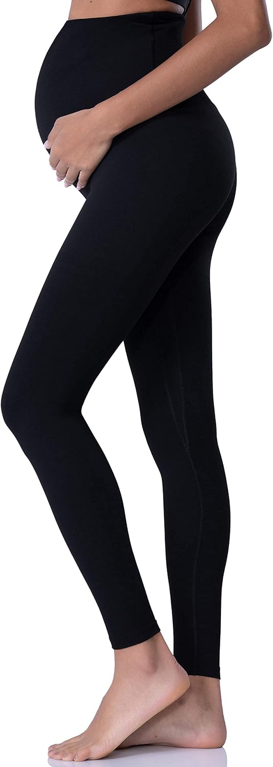 Detalle de POSHDIVAH Maternity Leggings Over‑The‑Belly 4‑Way Stretch