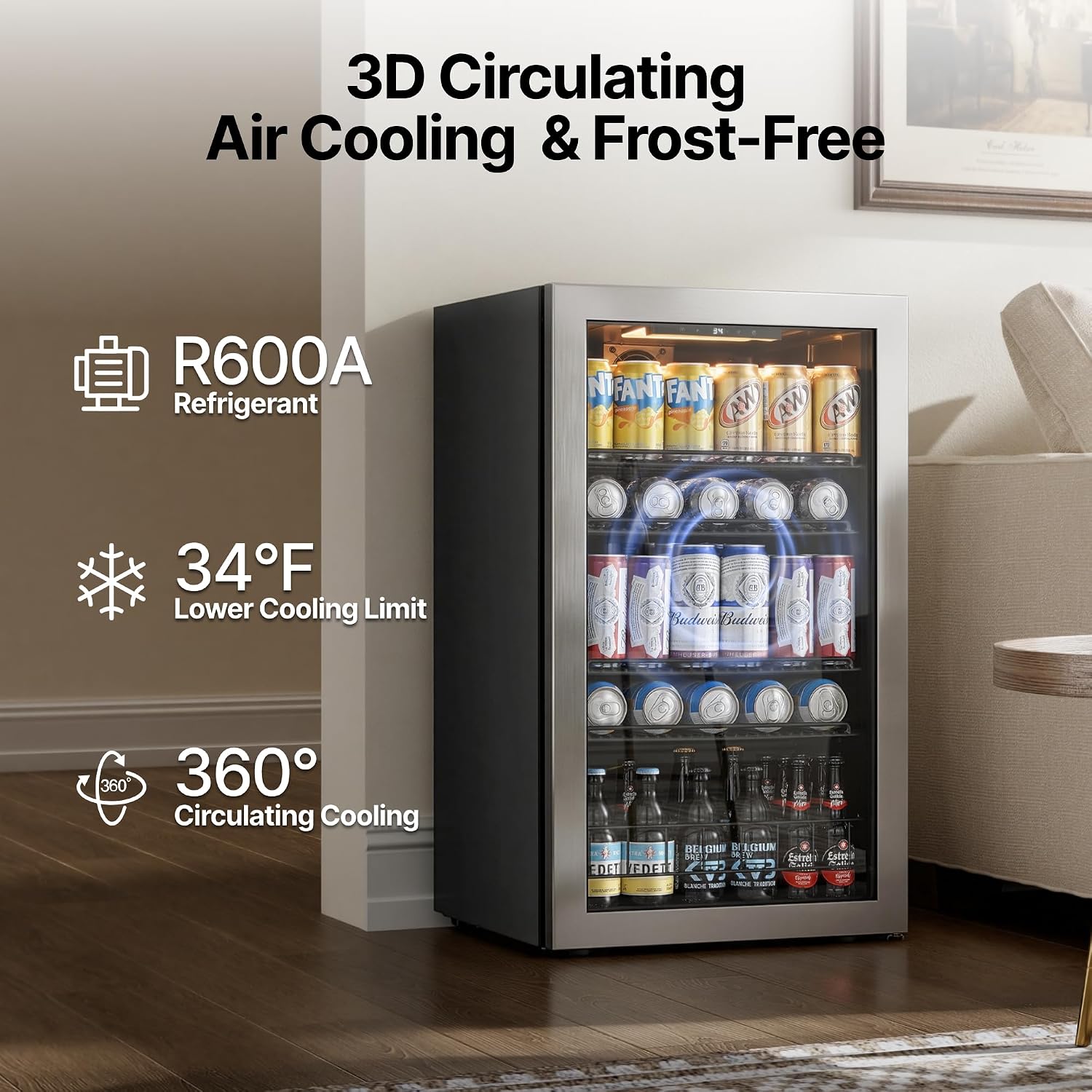 Detalle de Ca'Lefort Beverage Refrigerator, 3.35 cu. ft.