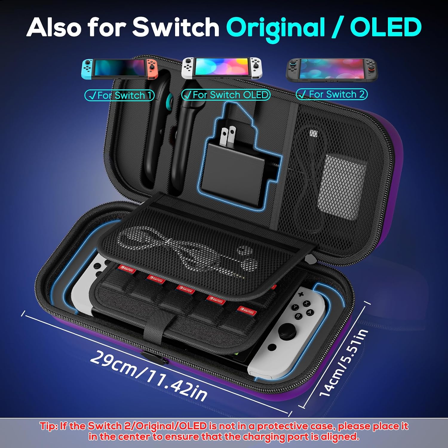 Thumbnail 5 de [Charge Inside] Switch carry case 22 games