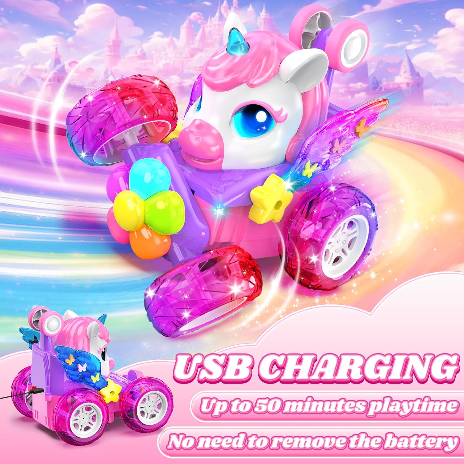 Detalle 2 de Unbranded Unicorn RC Stunt Car 2.4GHz