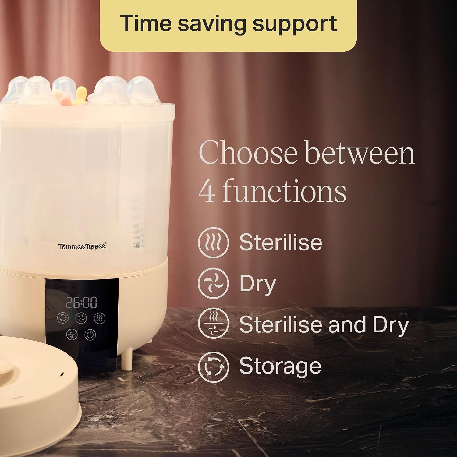 Detalle 2 de Tommee Tippee Quickdry Steriliser 26‑minute cycle