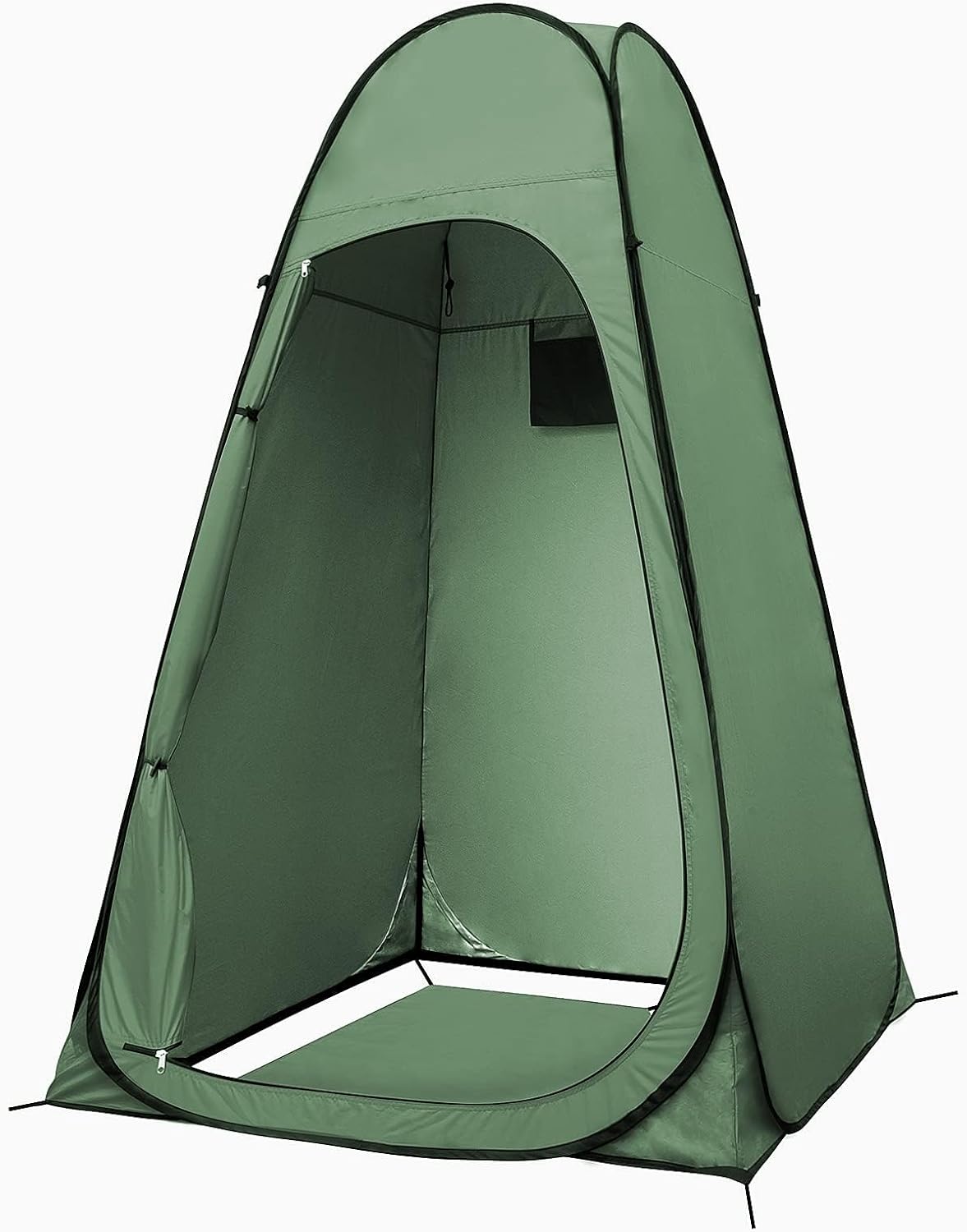 Detalle de Tenda Doccia Campeggio Pop-Up 120x120x190 cm - Gazebo Esterno con Privacy, Verde Scuro