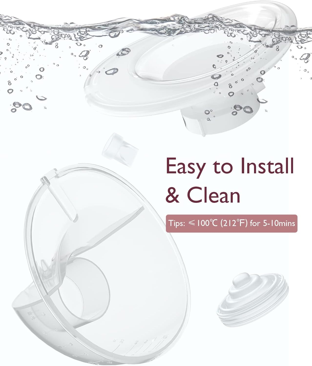 Thumbnail 5 de Momcozy Komplettes Set (Original-M5) mit 24-mm doppelt versiegeltem Flansch, nur kompatibel mit momcozy M5 – 160 ml