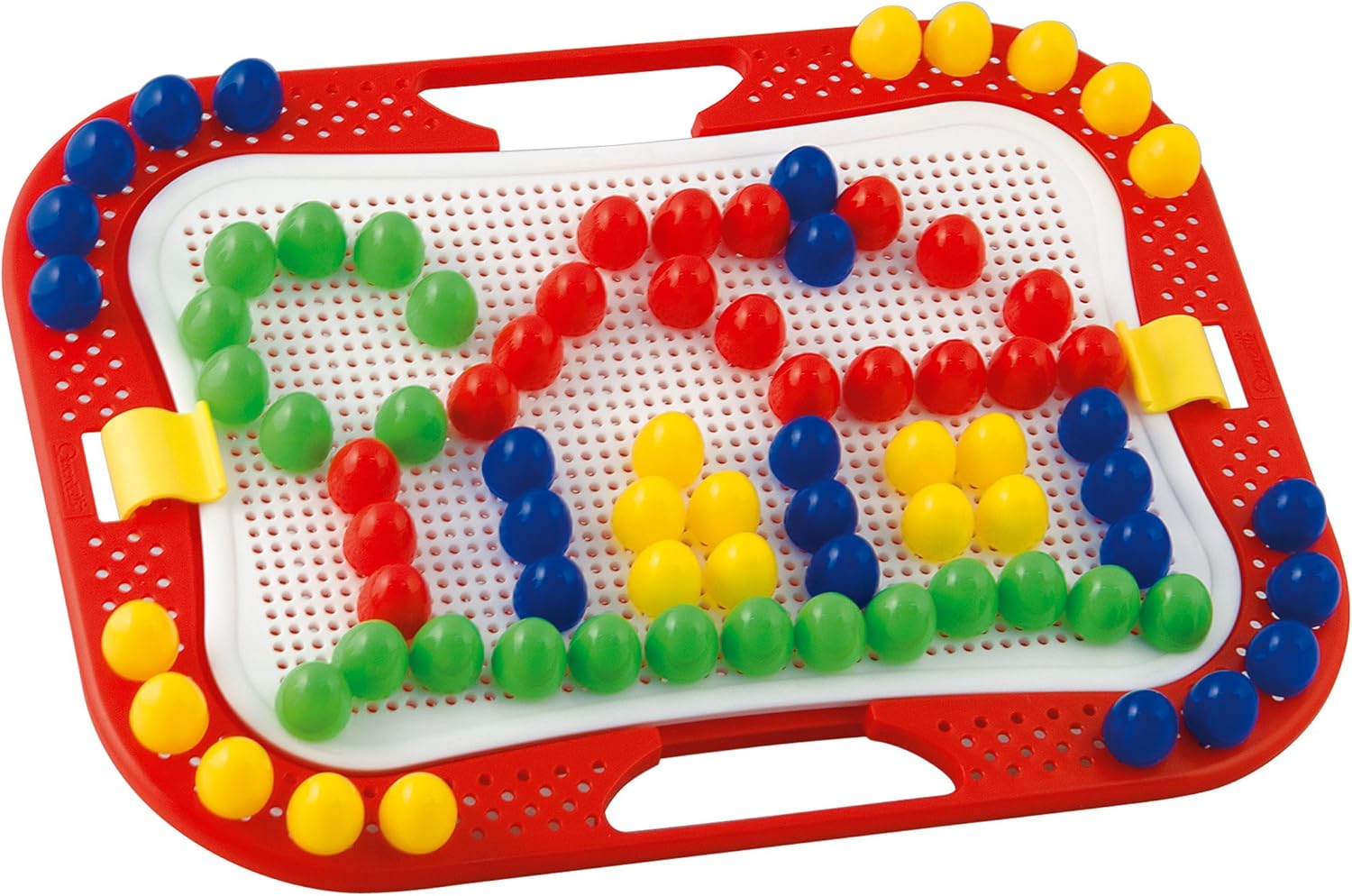 Detalle 2 de Quercetti FantaColor Design – Mosaico Montessori con chiodini colorati (20 mm) per bambini dai 4 anni, gioco creativo in legno/struttura traforata