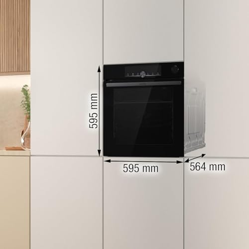 Detalle de Gorenje OptiBake Advanced BPSA 6747 A08BG Einbau-Backofen – 77 l, Heißluft, Pyrolyse, SteamAssist