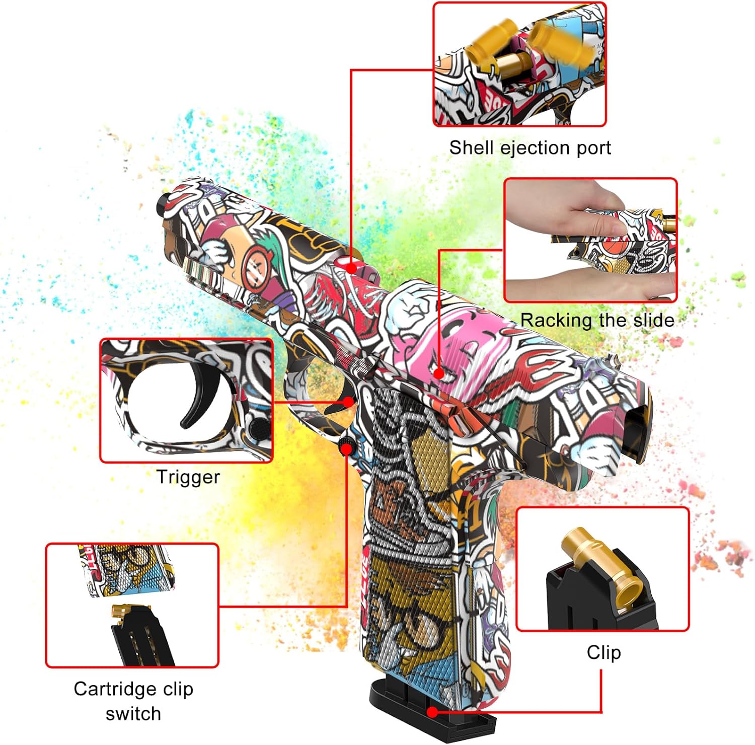 Thumbnail 3 de Toy Gun Foam Blaster pistol with magazine