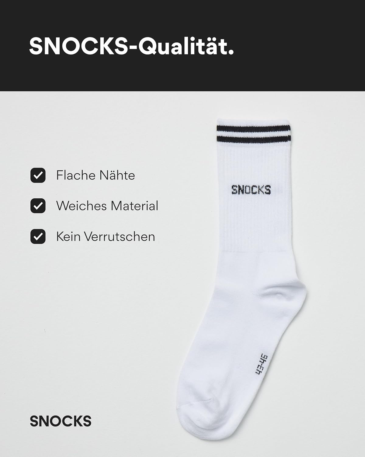 Detalle 2 de Snocks Retro Socken aus Bio-Baumwolle (4 Paar) – lange Tennissocken mit Streifen für Damen & Herren, Gr. 35–50