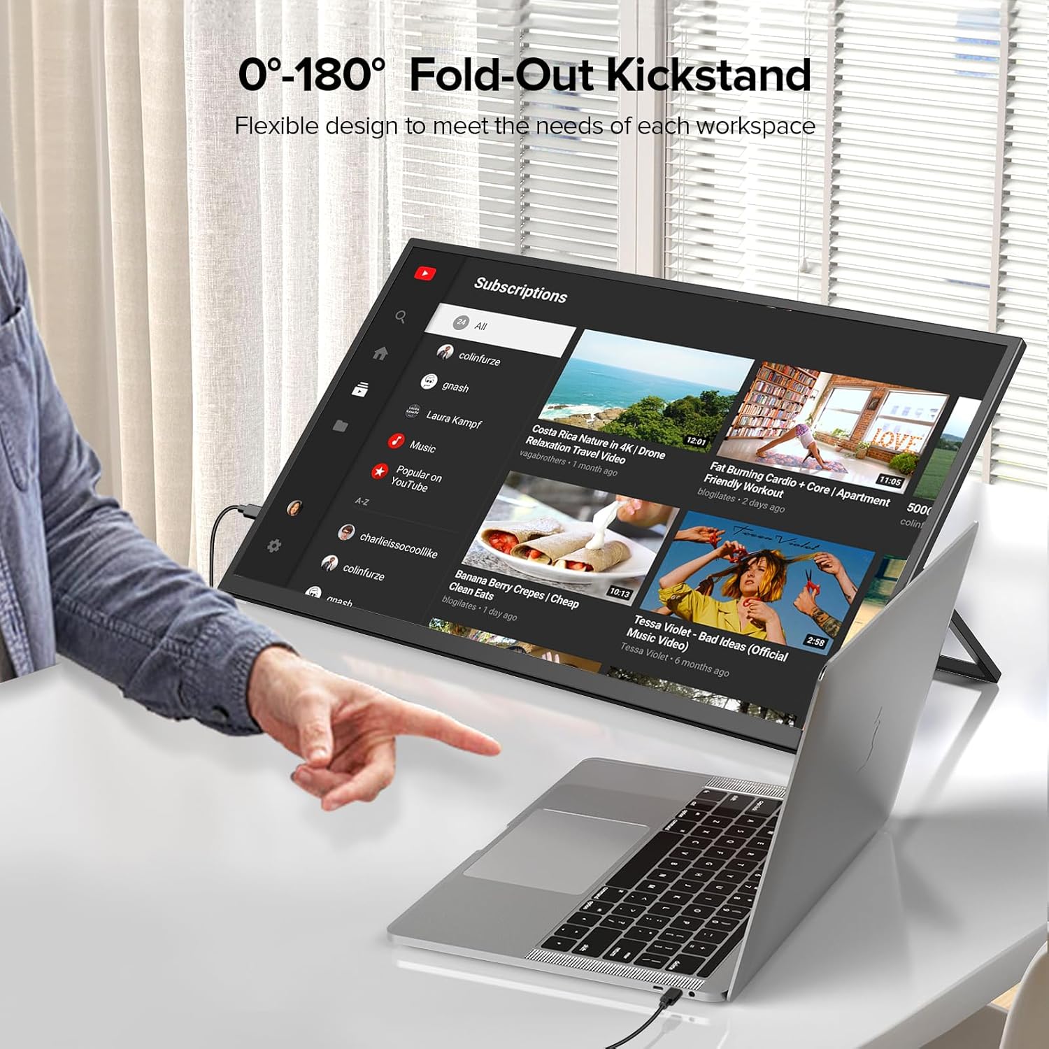 Detalle de EVICIV 22-inch QLED portable monitor