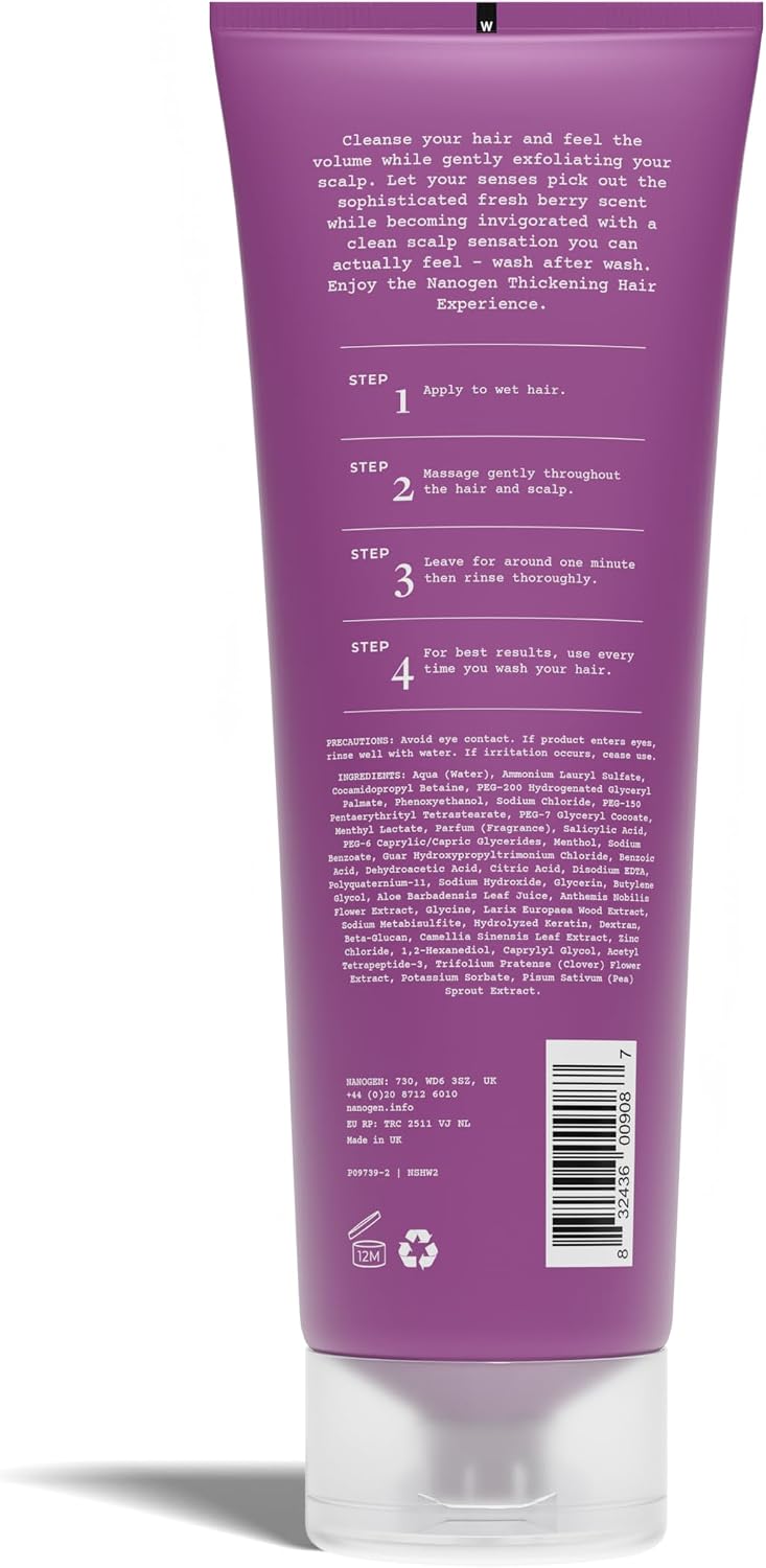 Detalle 2 de Nanogen shampoo trattamento di rinfoltimento per capelli delle donne – effetto immediato e supporto nel tempo