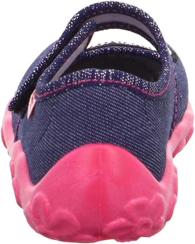 Detalle de Superfit BONNY Hausschuh Mädchen Blau – vegan, rutschhemmend und leicht