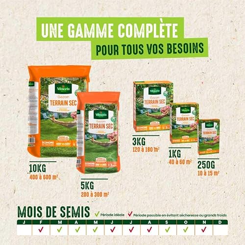 Thumbnail 9 de Vilmorin Gazon Terrain Sec, Vert, 1 kg