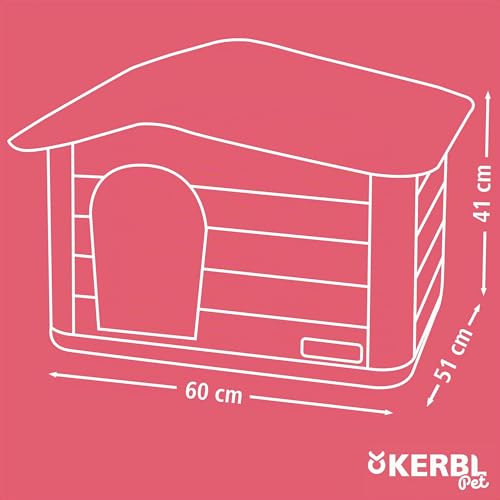Thumbnail 6 de Kerbl Pet Paola Eco: casetta per gatti in plastica riciclata, grigio-verde/marrone 60x51x41 cm