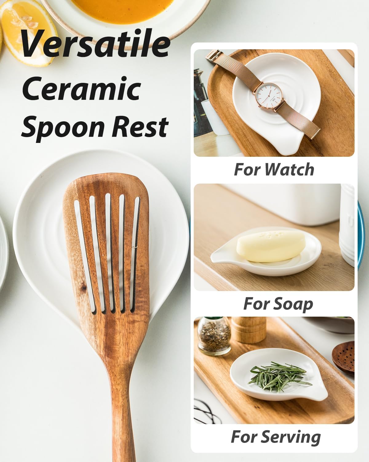 Detalle de LAUCHUH Ceramic Spoon Rest