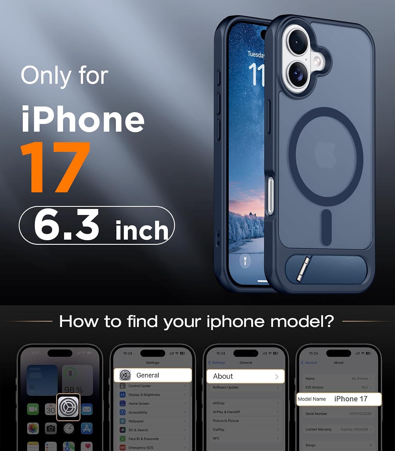Detalle 2 de Temdan iPhone 17 Case 6.3 inch