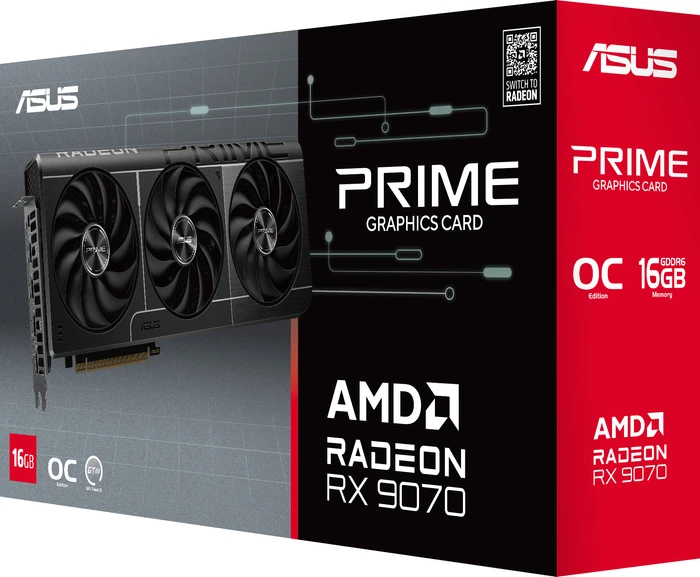 Thumbnail 2 de ASUS PRIME Radeon RX 9070 OC 16GB – Leistungsstarke Grafikkarte mit fortschrittlicher Kühlung