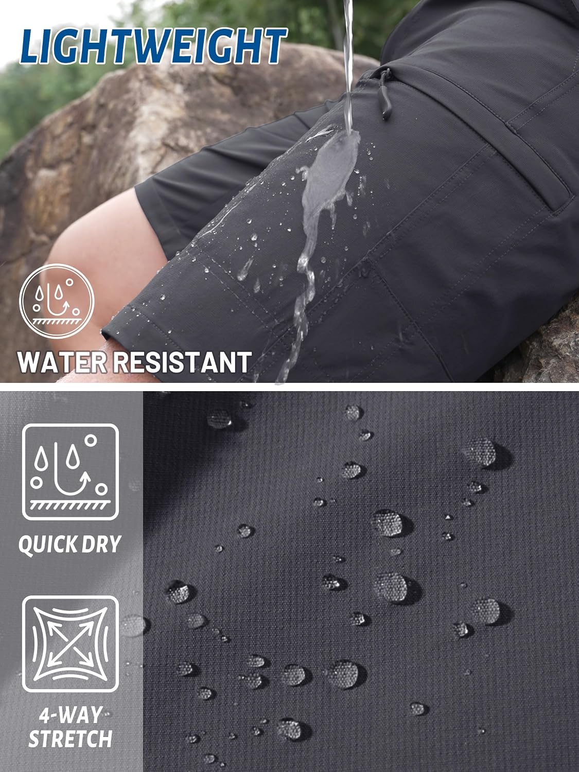 Detalle de TACVASEN cargo work shorts with 5 pockets
