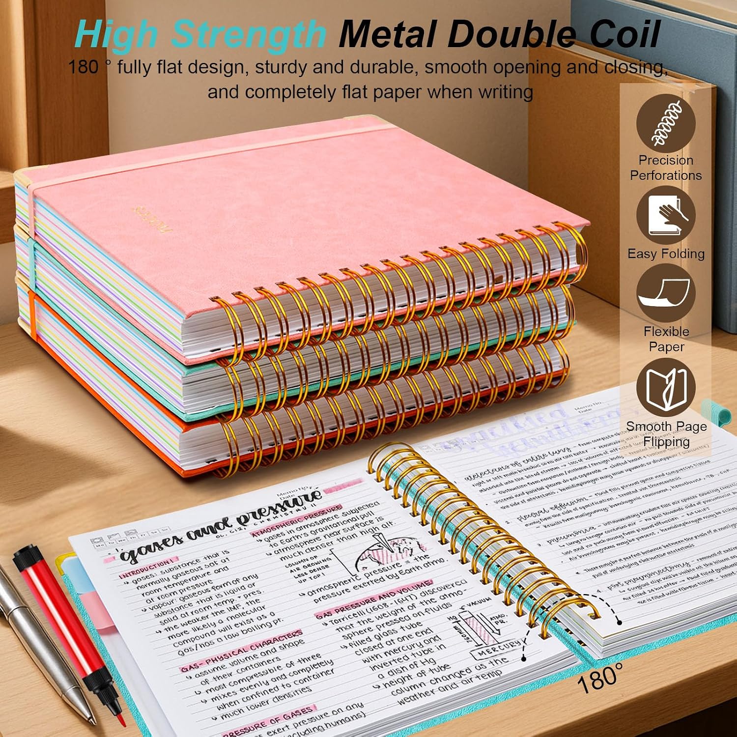 Thumbnail 2 de GDGDSY 001 Hardcover Spiral Notebook, B5 8" x 10", 300 Pages, 5 Subjects