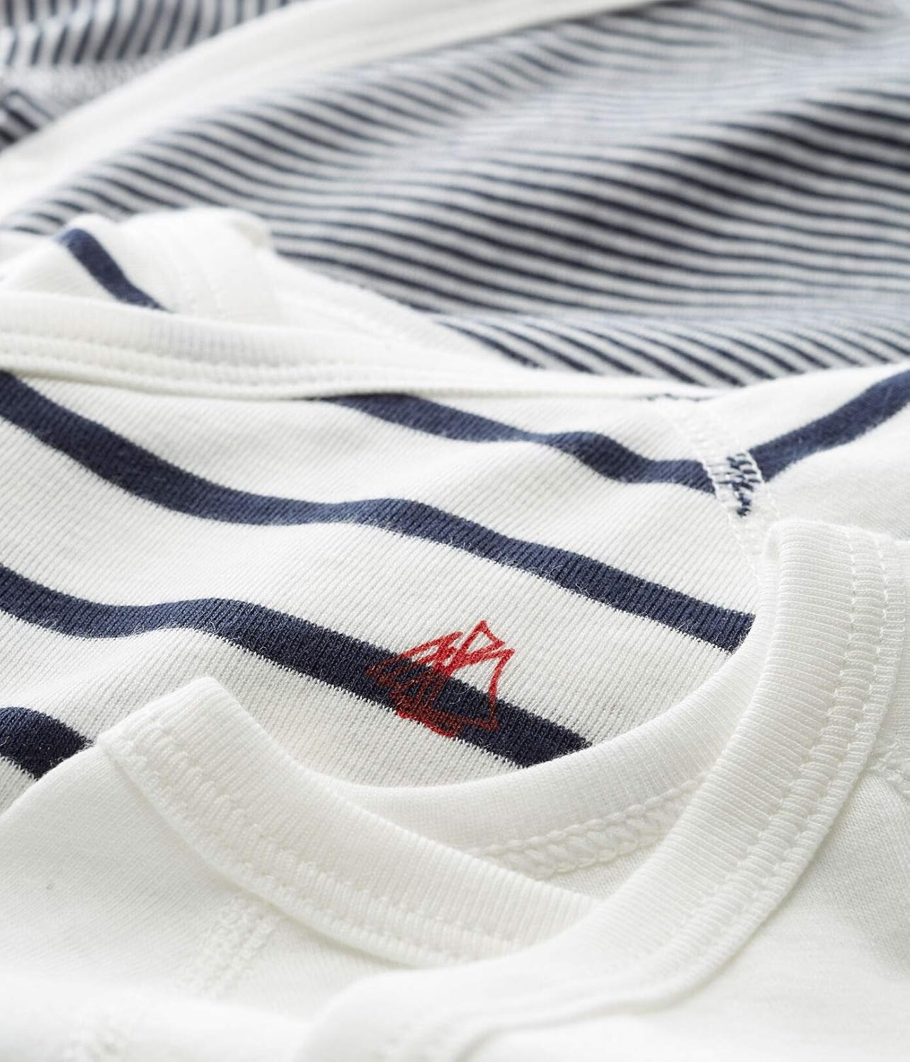 Thumbnail 2 de Petit Bateau Unisex Baby 54219 long sleeve newborn body (pack of 3) in organic cotton