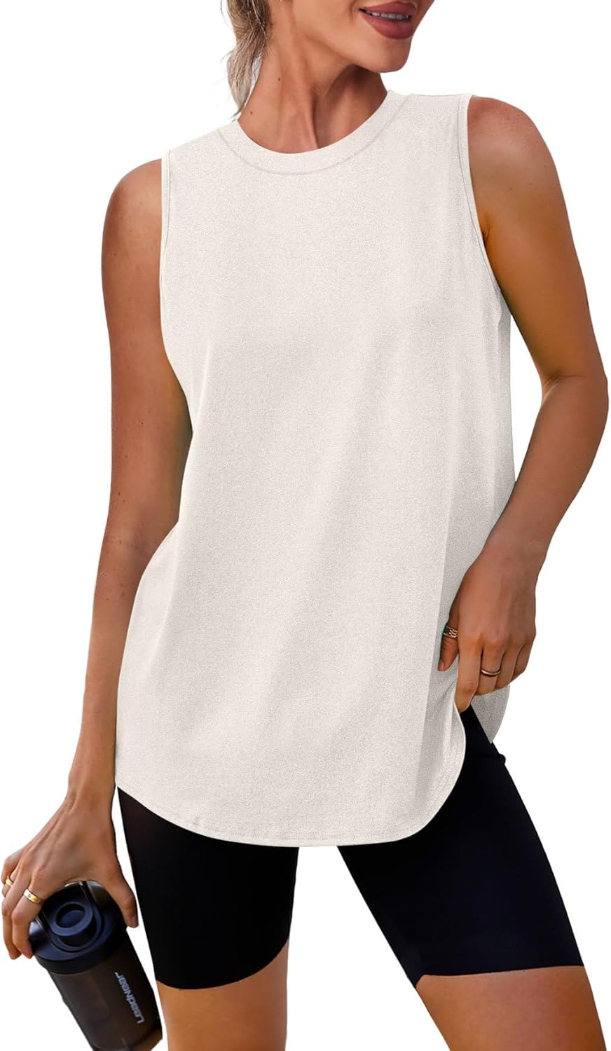Thumbnail 6 de XIEERDUO Gym Tops for Women UK: Lightweight, Loose-Fit Sleeveless Training Vest