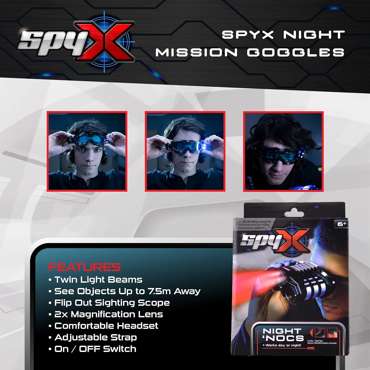 Thumbnail 2 de SpyX Night Mission Goggles for Kids