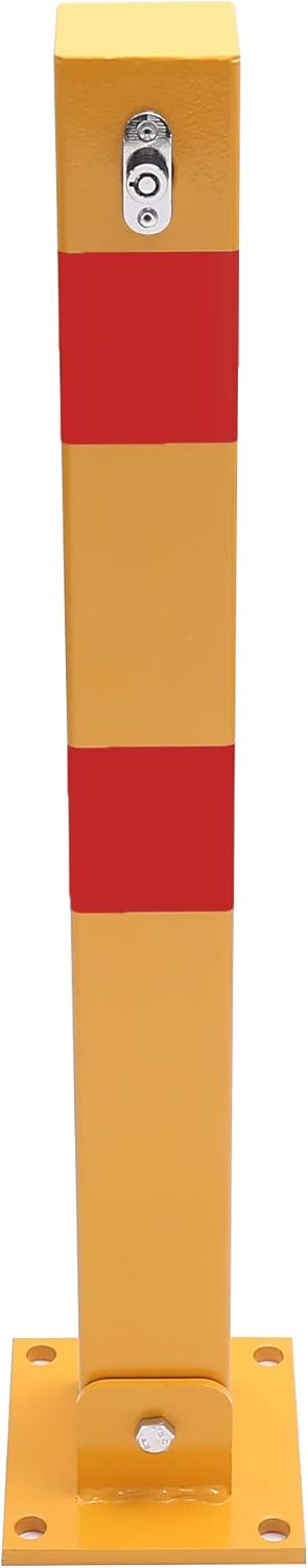 Thumbnail 1 de KATSU Car Parking Space Lock Bollard, 70cm Solid Steel High-Visibility Barrier